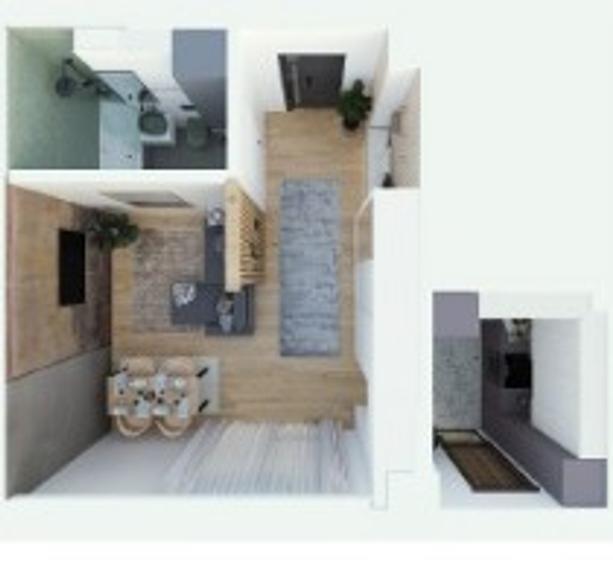 Apartament 1 camera de vanzare Bucium