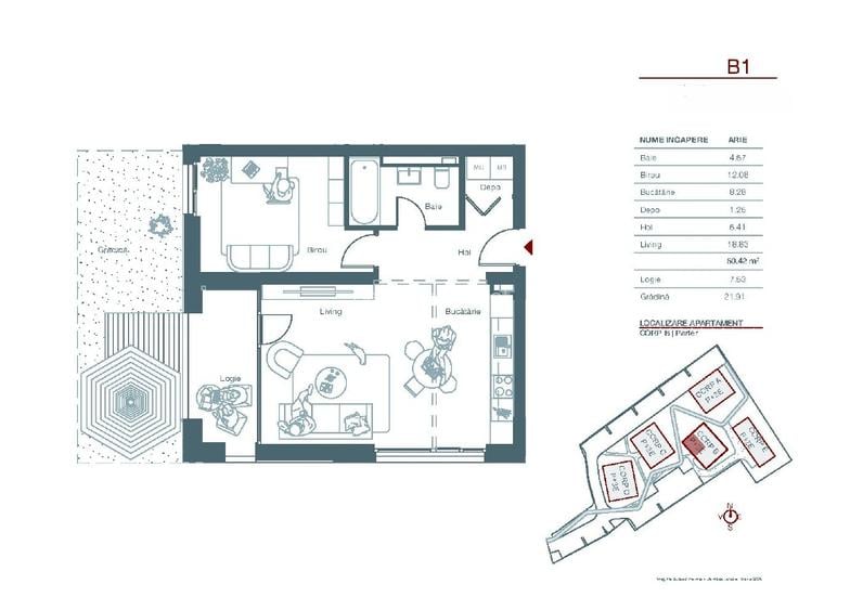 Apartament cu gradină, pe care o puteți amenaja cum doriți! - 2