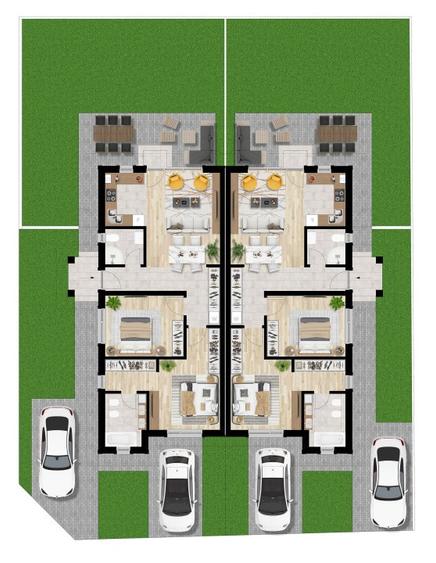Direct Dezvoltator: Duplex pe Parter cu Master Bedroom