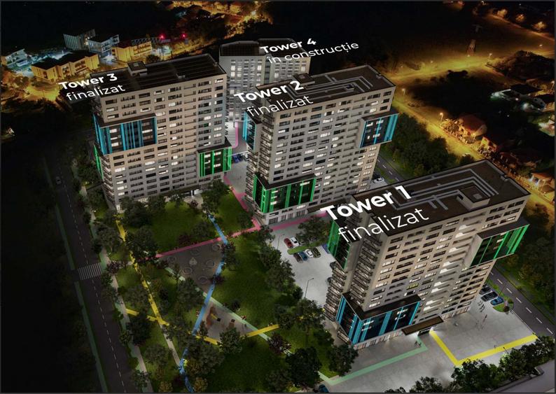 Apartament cu 3 camere in X-city Towers Direct de la dezvoltator