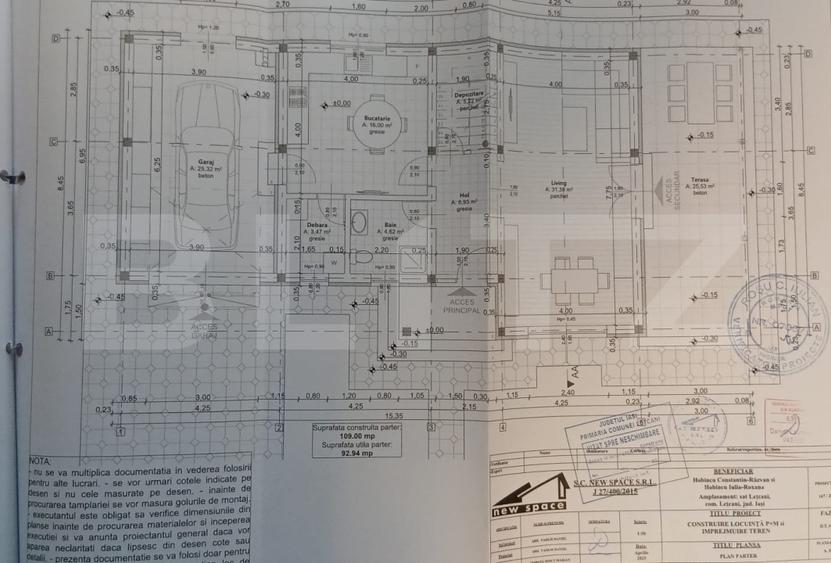 Teren 1.267 mp cu Autorizație de Construire emisă pentru casă P+M | Letcani