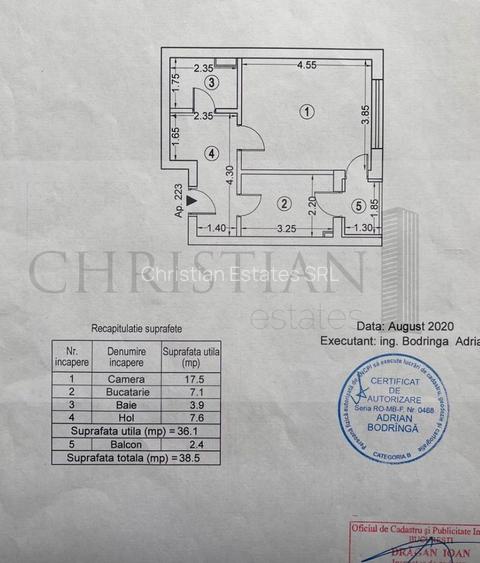 Garsonieră 39 mp - Exigent Plaza Residence Faza 3 - 12