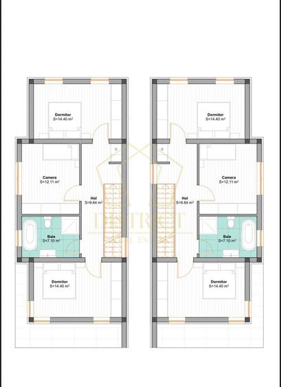 Duplex cu 4 camere, despărțit prin camera tehnica | Mosnita Noua | Barista