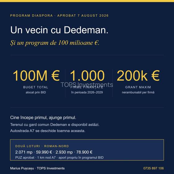 Teren industrial & comercial lângă Dedeman Roman! 📢 - 7
