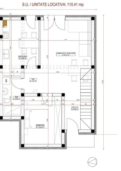 Duplex 4 camere Giroc. Terasa 17mp. Bucatarie inchisa.