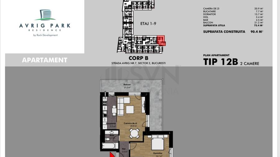 REA1023142 DIRECT DEZVOLTATOR I AVRIG RESIDENCE I 2 CAMERE