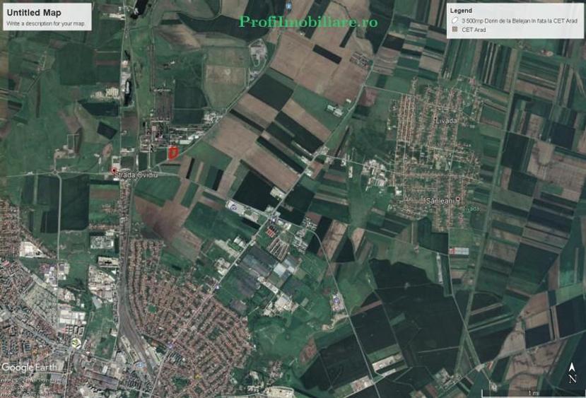 Teren 10.500 mp la sosea strada Ovidiu in fata la CET Arad
