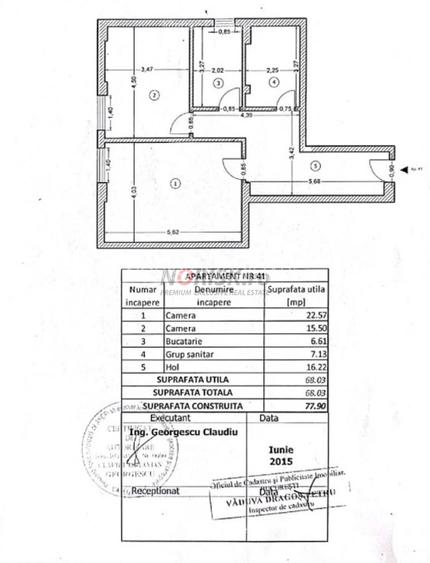 Apartament 2 Camere | 68 MP | Gorjului | Bloc 2015 | Centrală Proprie