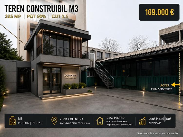 Teren construibil M3 | Ideal locuinta, boutique residential sau sediu firma