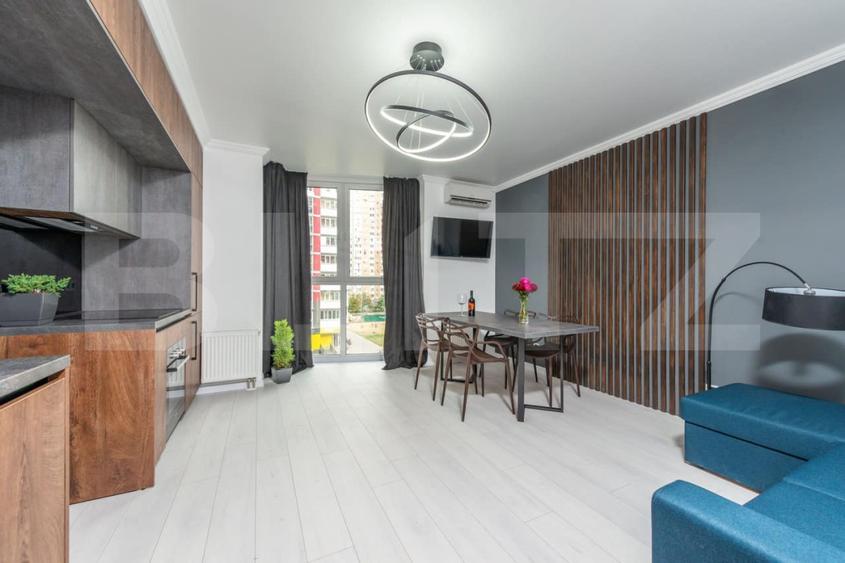 Apartament 2 camere, living cu bucătărie open space, balcon – 50 mp utili