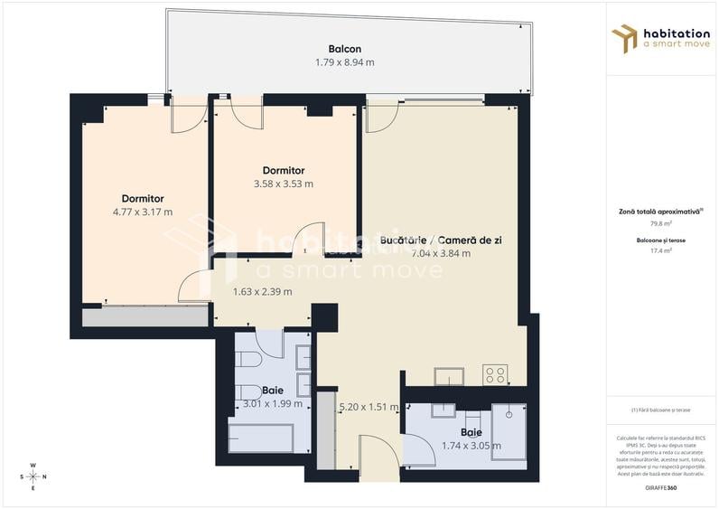 Tur virtual: 3 camere Monarch, stil de viață premium, parcare subteran - 17