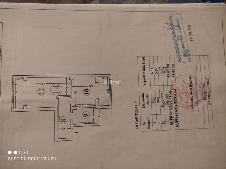 Vând apartament 2 camere, compus din dormitor, bucătărie open-space, hol și baie - 15