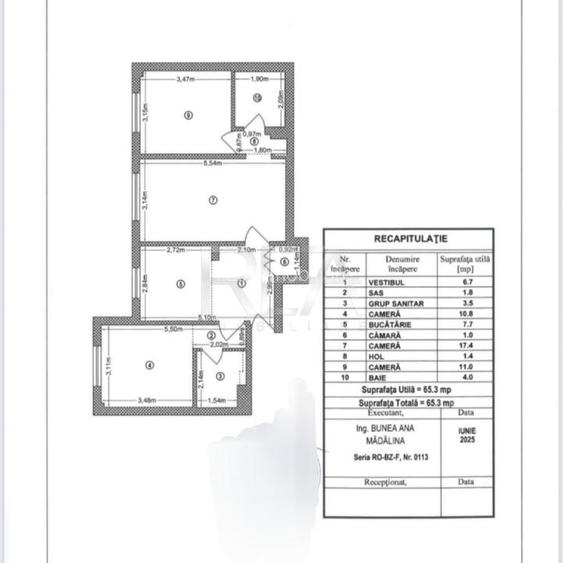 3 camere, P/8, bloc 1979, 66mp-Gorjului - 12