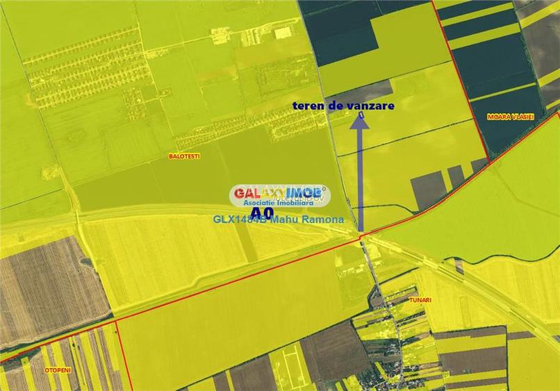 Teren pentru constructii, 704 mp Balotesti, zona inel A0 - 2