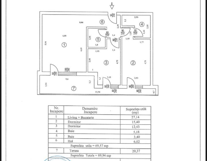 Apartament cu terasă 20MP, 3 camere, curs euro ușor negociabil - 2