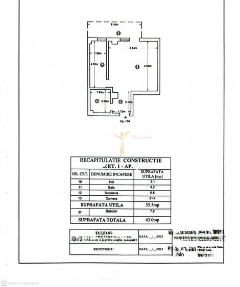 COMISON 0%, BUCIUM, Freya Home - Apartament 1 camera 43 mp - 9