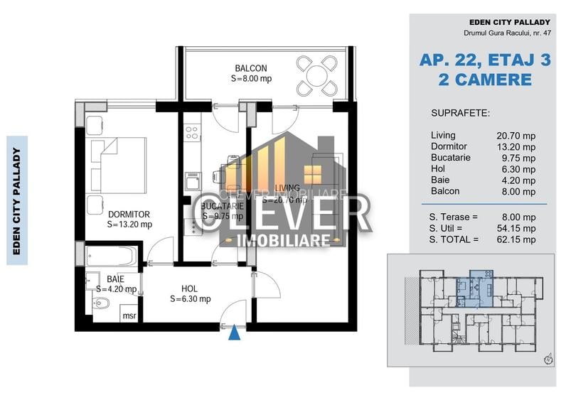 Zona Pallady | 2 Camere Decomandat | . Metrou Nicolae Teclu - 3