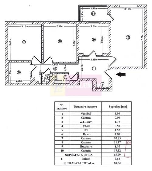 Apartament 3 camere bdul Chisinau - 8