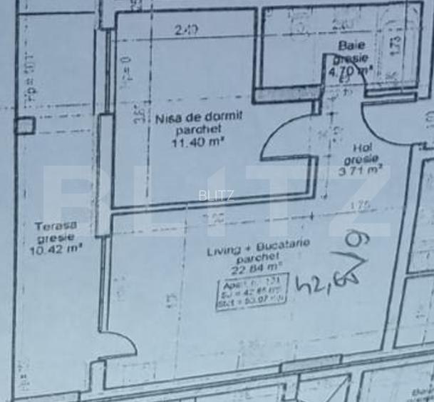 Apartament cu priveliste, 2 camere, 42 mp, terasa 10 mp, zona Vivo - 5