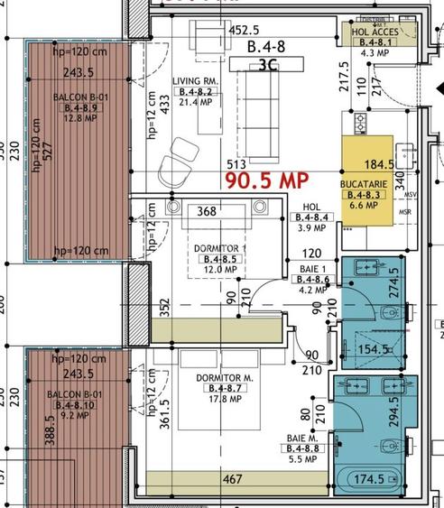 Apartament 3 camere de inchiriat One Verdi Park  - 10