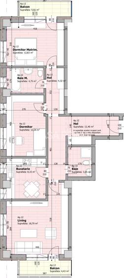 Apartament 3 camere, 2 bai, 2 balcoane Galata - statie autobuz, bloc NOU - 12