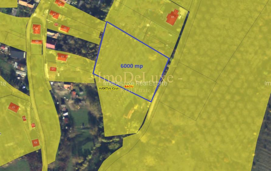 Teren intravilan, 6000mp, priveliste, comuna Baciu, zona Suceagu - 6