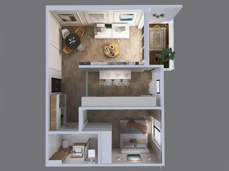 Apartament 2 camere 1 Decembrie 1918 Bucatarie 11mp / Logie / NOU - 23