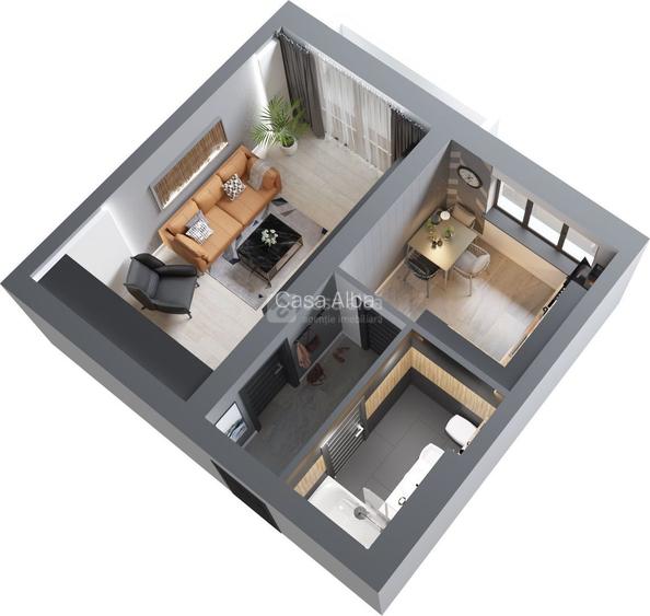 Proiect imobiliar inovator, locuinta smart, 1 camera - 5