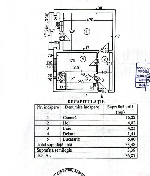 Rovine, garsoniera de vanzare, 4/4, decomandata, 37 mp, an 1985, mobilat/utilat - 14