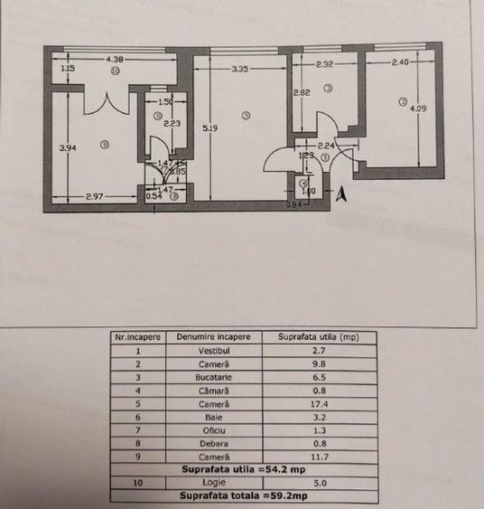 Apartament 3 camere str. Baraj Lotru - Metrou Titan