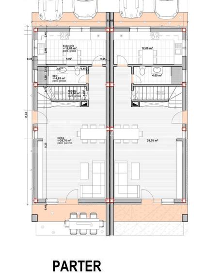 Duplex 4 camere, 120mp utili in Dezmir - 3