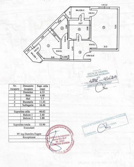 Păcurari, Canta – 2 Camere, Decomandat, etaj 3/4, 55Mp - 14