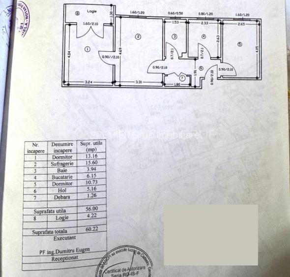 Apartament 3 camere renovat 60mp, Tudor Vladimirescu, CT - 15