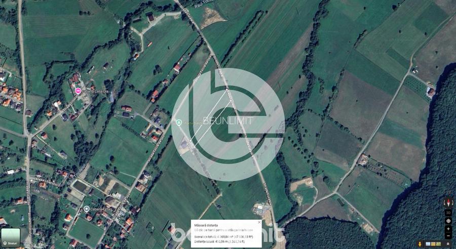 Teren intravilan în Tocile - 39 euro/mp - 4354 m² - 2 fronturi - 24