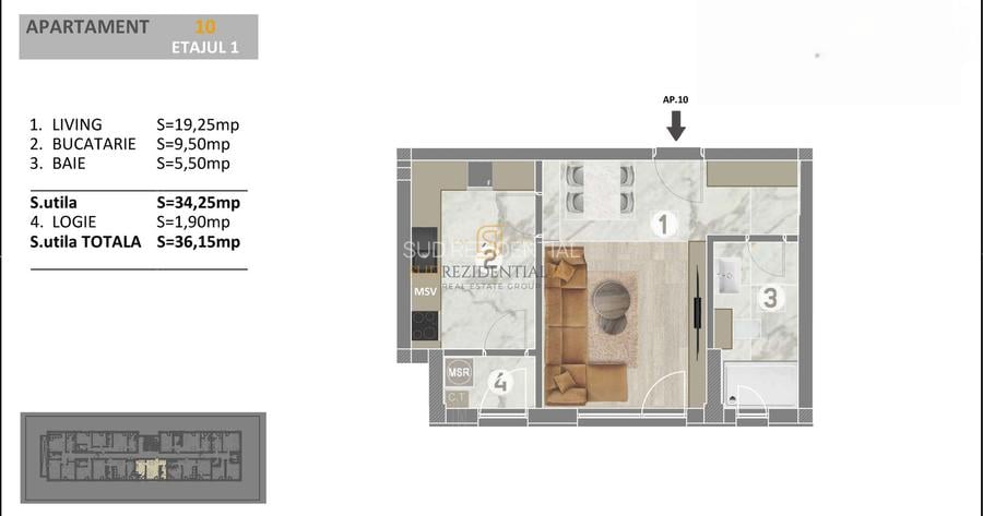 Garsoniera langa Grand Arena Mall, finisaje noi, Comision 0% -Sector 4 - 1