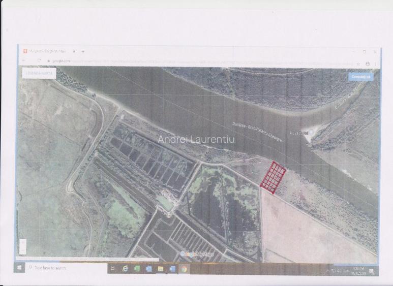 OCAZIE : INTRAVILAN com. MURIGHIOL - 19 euro/m.p. Deschidere Dunare  74 m. - 5