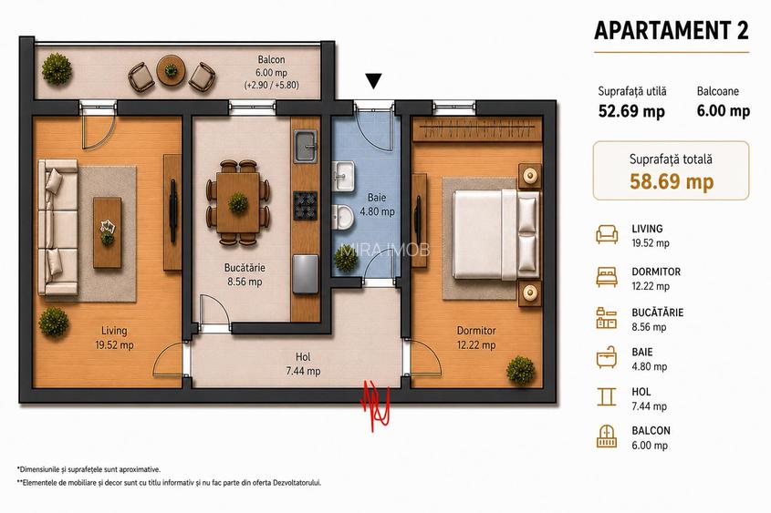 Apartamente moderne 2 camere | 80.000€ TVA inclus | Bragadiru – Safirului - 3