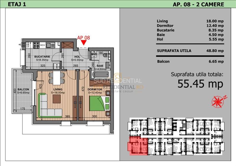 Apartament in zona Metalurgiei, 2 camere, decomandat, Comision 0 - 1