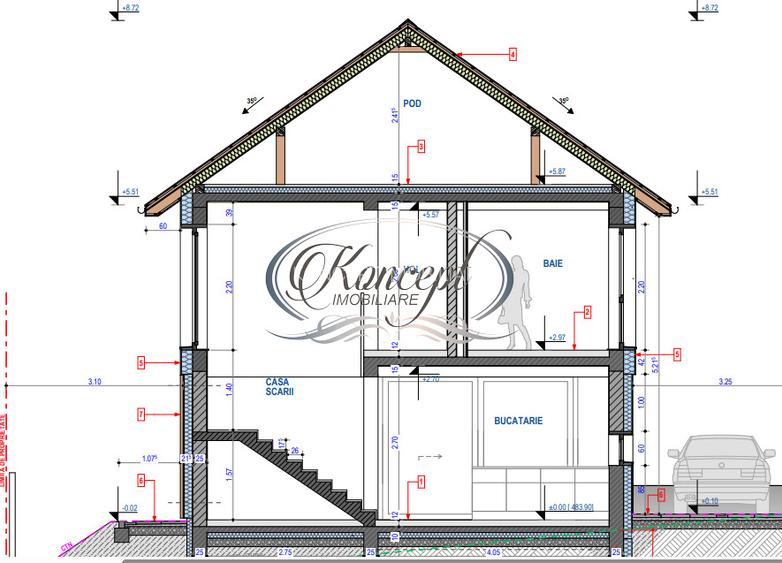 Casa moderna cu pod inalt si terasa generoasa pe Ady Endre - 12