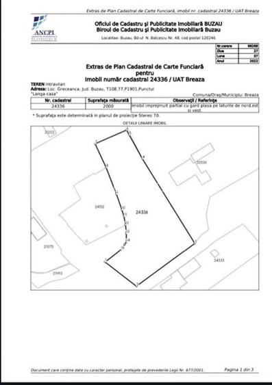 2.000mp teren,acces facil,recomandat constructie casa,Central,Greceanca, Buzau - 2