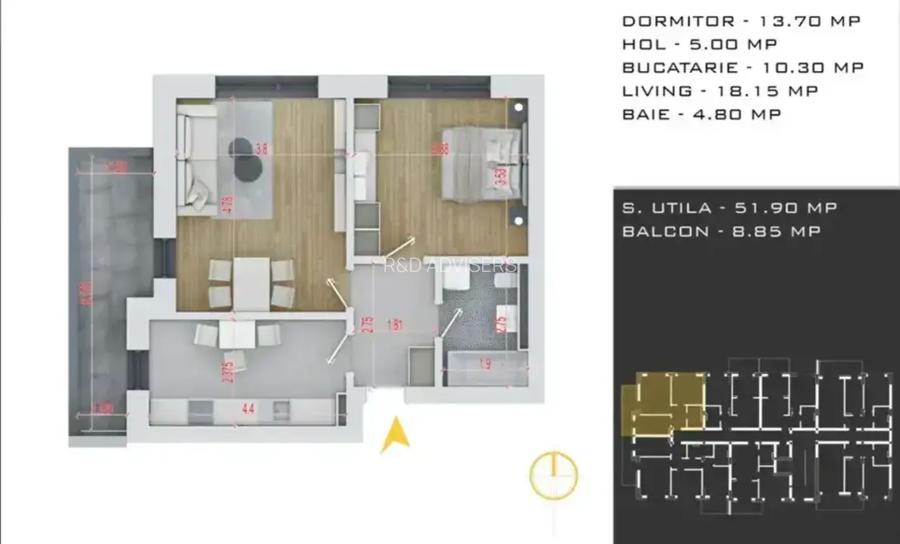 APARTAMENT 2 CAMERE DECOMANDAT METROU NICOLAE TECLU THEODOR PALLADY - 5