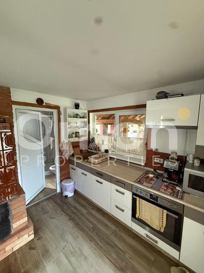 Casă nouă pe un nivel + teren 1450 mp | foișor rustic | Satu Nou de Sus