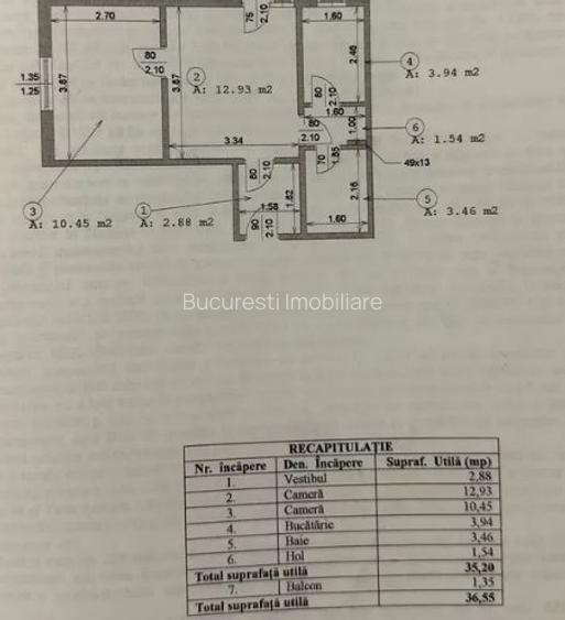Apartament 2 Camere,Piata Sudului,Metrou,Parc,bl.reabilitat,et.3/10,Amenajat - 8