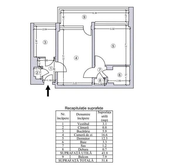 Apartament 2 camere , vedere superba catre Parcul Circului - 11
