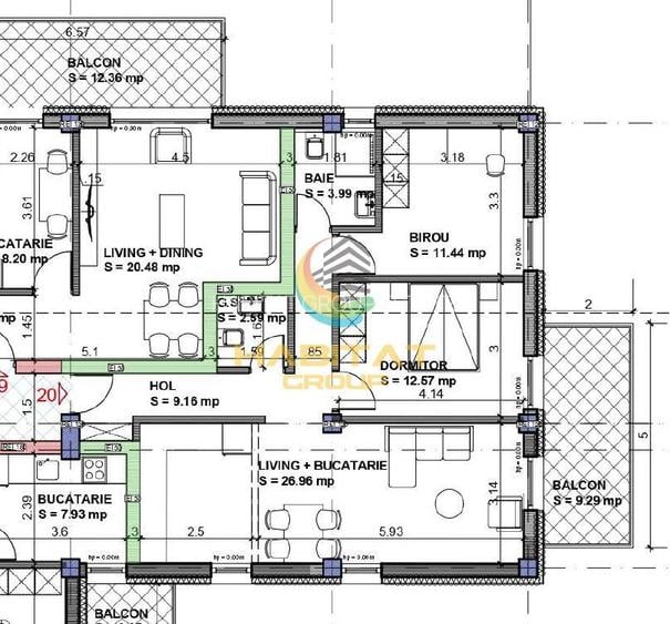 3 camere nou Mihai Bravu proximitate metrou - 13