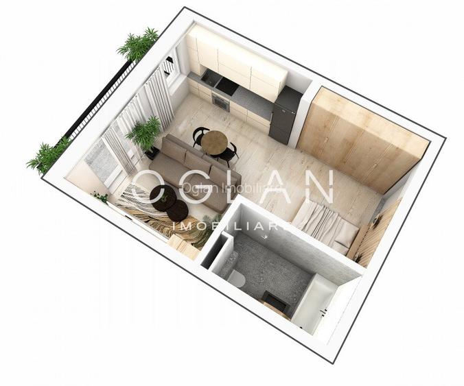 Garsoniera tip Studio finisata la cheie, bloc cu lift,  Calea Surii Mici   - 3