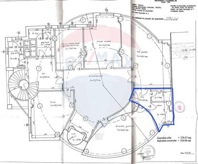 Spațiu 18 mp etaj 3, str Piata Revolutiei - 4
