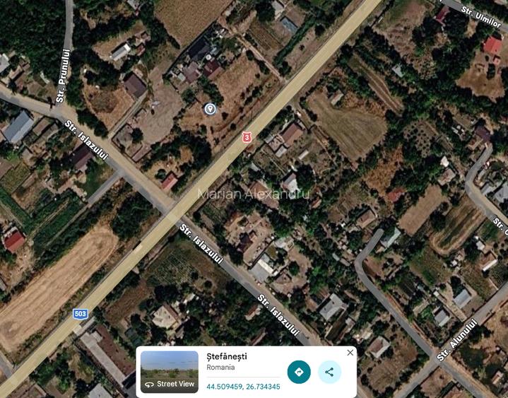 Casă cu teren 2.508 mp și 76 m deschidere la DN3 –Ștefănești, 40 km de Bucuresti - 2
