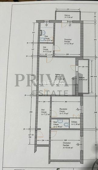 Apartament 3 camere, 2 bai,2 balcoane. bloc izolat, Etaj 2. Lipovei - 20