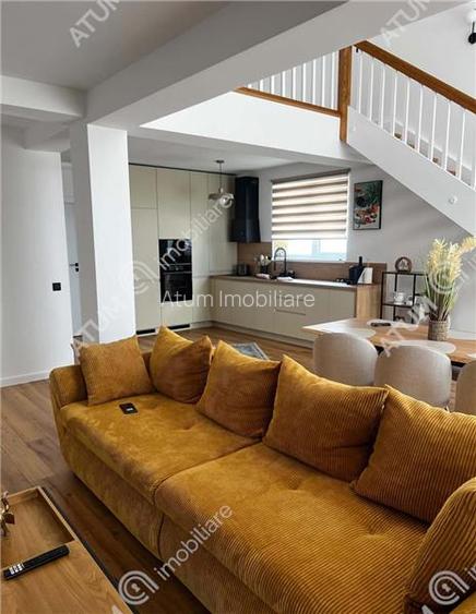 Penthouse 3 camere 2 bai parcare mobilat complet Turnisor Sibiu - 6